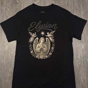 Elysian Black Graphic T-Shirt for Men